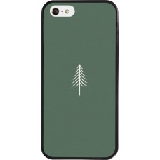 iPhone 5/5s / SE (2016) Case Hülle - Silikon schwarz Christmas 22 minimalist tree