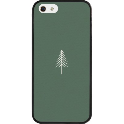 iPhone 5/5s / SE (2016) Case Hülle - Silikon schwarz Christmas 22 minimalist tree