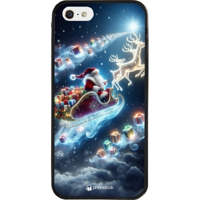 iPhone 5/5s / SE (2016) Case Hülle - Silikon schwarz Weihnachten 2023 Verzauberter Weihnachtsmann