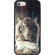 Coque iPhone 5/5s / SE (2016) - Silicone rigide noir Zen Tiger