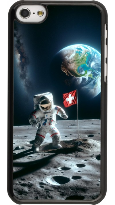 Coque iPhone 5c - Astro Suisse sur lune