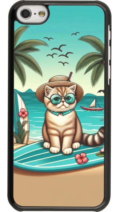 Coque iPhone 5c - Chat Surf Style