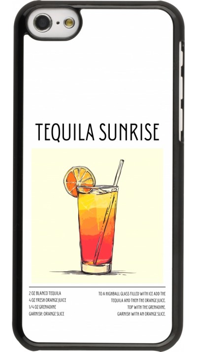 iPhone 5c Case Hülle - Cocktail Rezept Tequila Sunrise