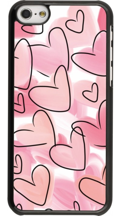 iPhone 5c Case Hülle - Easter 2023 pink hearts