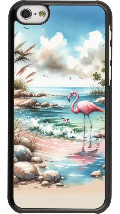 iPhone 5c Case Hülle - Flamingo Aquarell