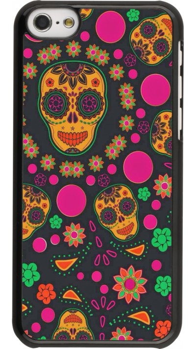iPhone 5c Case Hülle - Halloween 22 colorful mexican skulls