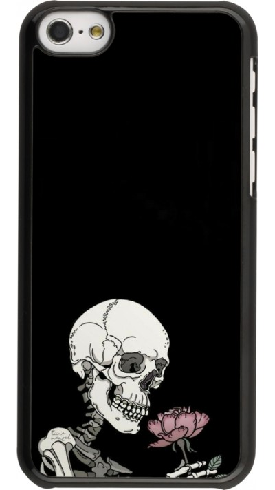 Coque iPhone 5c - Halloween 2023 rose and skeleton