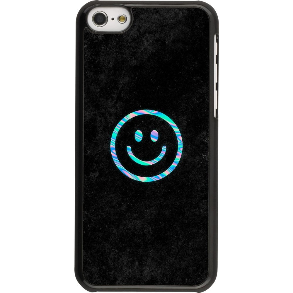 iPhone 5c Case Hülle - Happy smiley irisirt