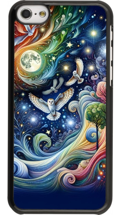iPhone 5c Case Hülle - Fliegender Blumen-Eule