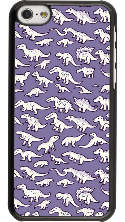 Coque iPhone 5c - Mini dino pattern violet