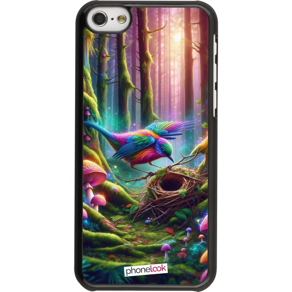 iPhone 5c Case Hülle - Vogel Nest Wald