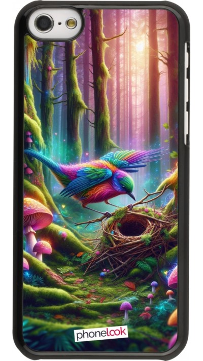 Coque iPhone 5c - Oiseau Nid Forêt