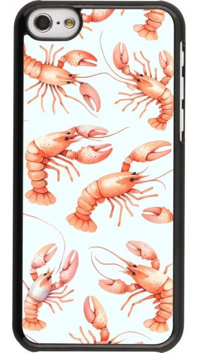 Coque iPhone 5c - Pattern de homards pastels
