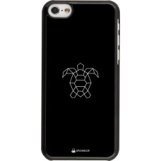 Hülle iPhone 5c - Turtles lines on black