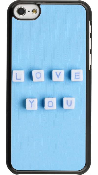 Coque iPhone 5c - Valentine 2023 blue love you