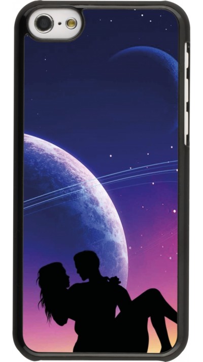 Coque iPhone 5c - Valentine 2023 couple love to the moon