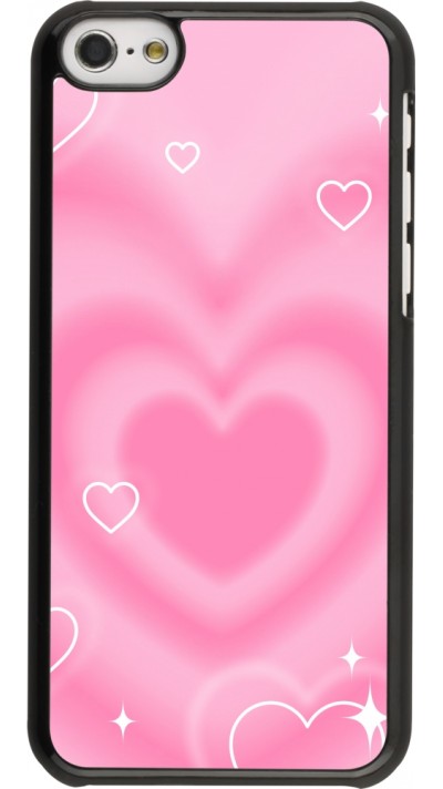 Coque iPhone 5c - Valentine 2023 degraded pink hearts