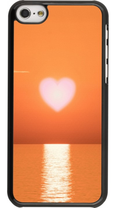 Coque iPhone 5c - Valentine 2023 heart orange sea