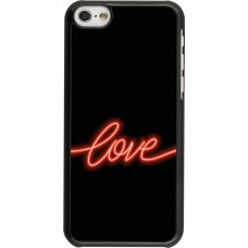 iPhone 5c Case Hülle - Valentine 2023 neon love