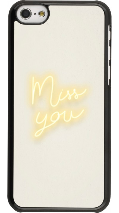 Coque iPhone 5c - Valentine 2023 neon miss you