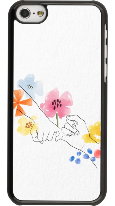 Coque iPhone 5c - Valentine 2023 pinky promess flowers