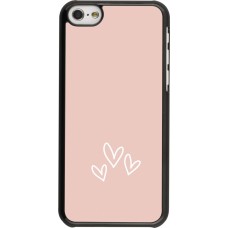 Coque iPhone 5c - Valentine 2023 three minimalist hearts