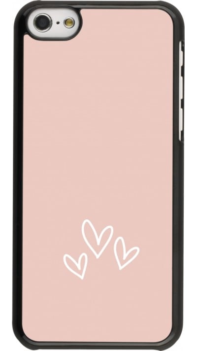 Coque iPhone 5c - Valentine 2023 three minimalist hearts