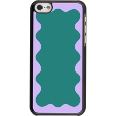 iPhone 5c Case Hülle - Wavy Rectangle Green Purple