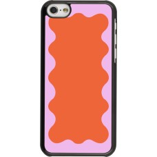 iPhone 5c Case Hülle - Wavy Rectangle Orange Pink