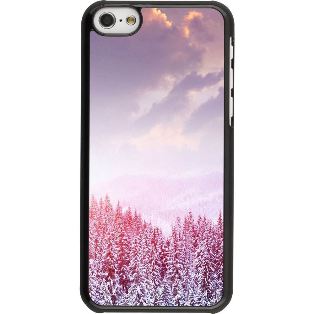 Coque iPhone 5c - Winter 22 Pink Forest