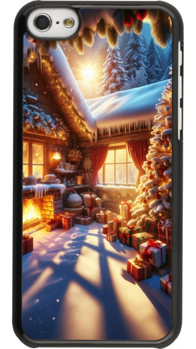Coque iPhone 5c - Noël Chalet Féerie