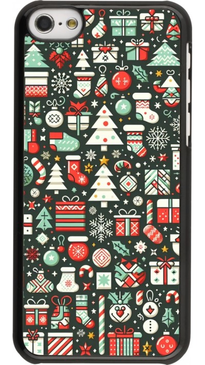 Coque iPhone 5c - Noël 2023 Flat Pattern