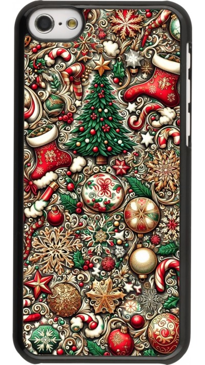 Coque iPhone 5c - Noël 2023 micro pattern