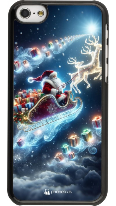 Coque iPhone 5c - Noël 2023 Père Noël enchanté