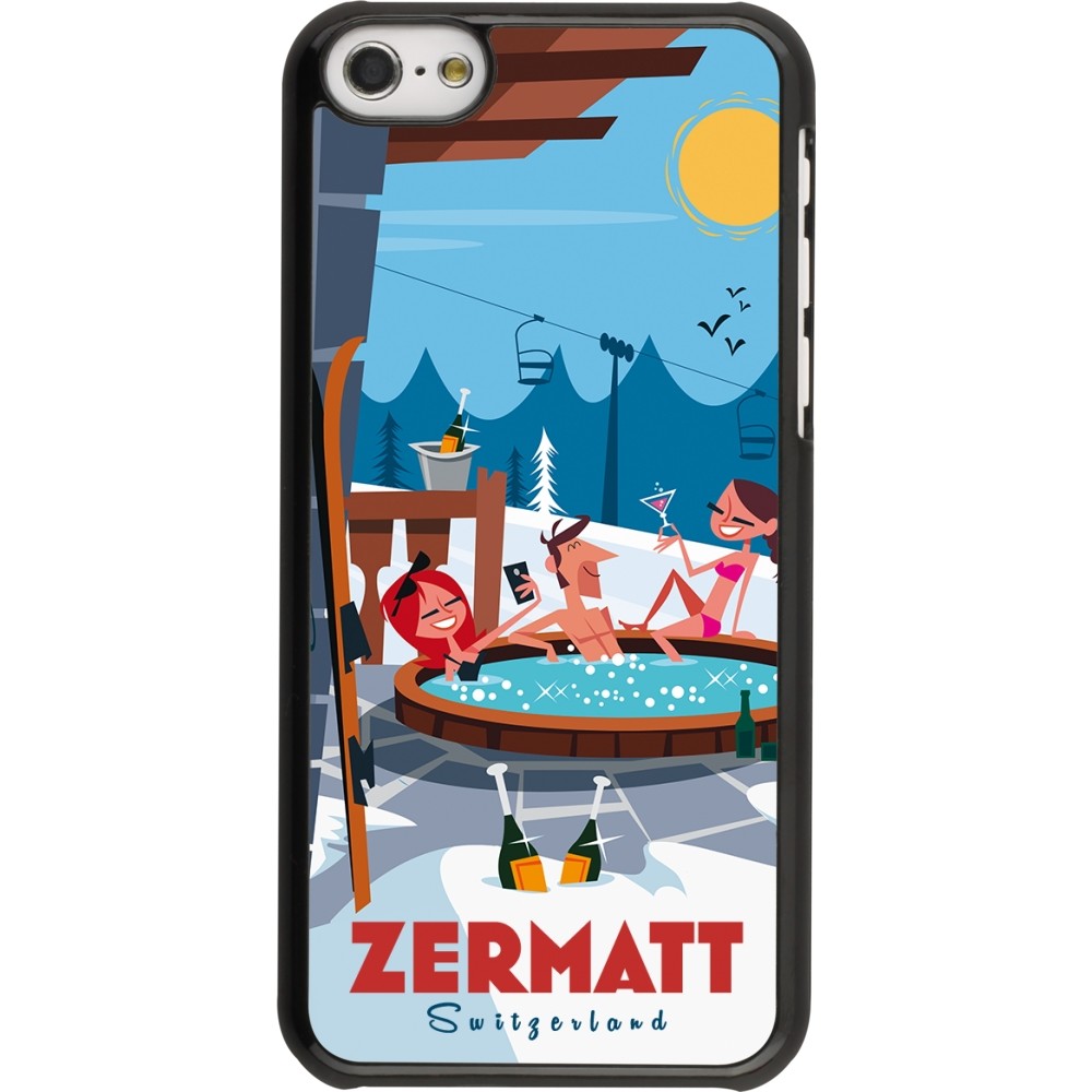 iPhone 5c Case Hülle - Zermatt Mountain Jacuzzi
