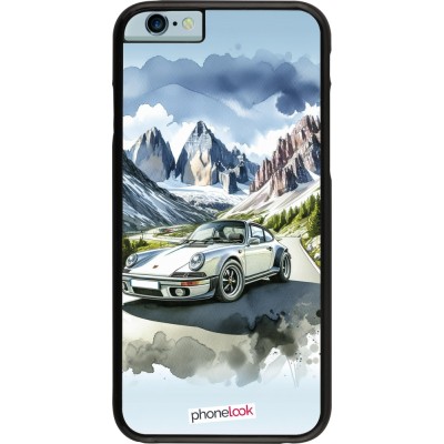Coque iPhone 6/6s - Porsche 911 Mountain Watercolor