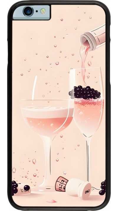 iPhone 6/6s Case Hülle - Champagne Pouring Pink
