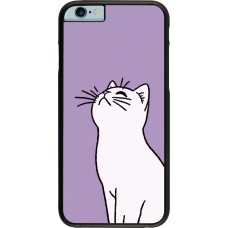 Coque iPhone 6/6s - Chat sur fond violet