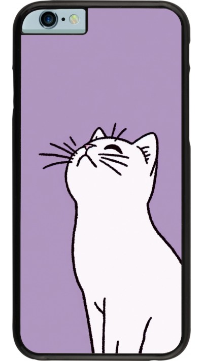 iPhone 6/6s Case Hülle - Chat auf lila Hintergrund