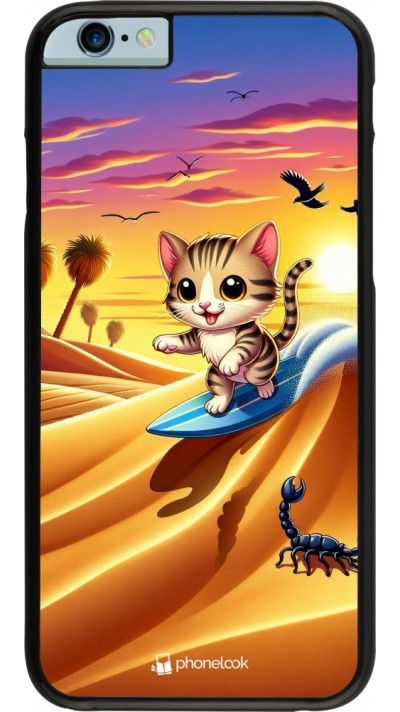 Coque iPhone 6/6s - Chat surfeur au soleil
