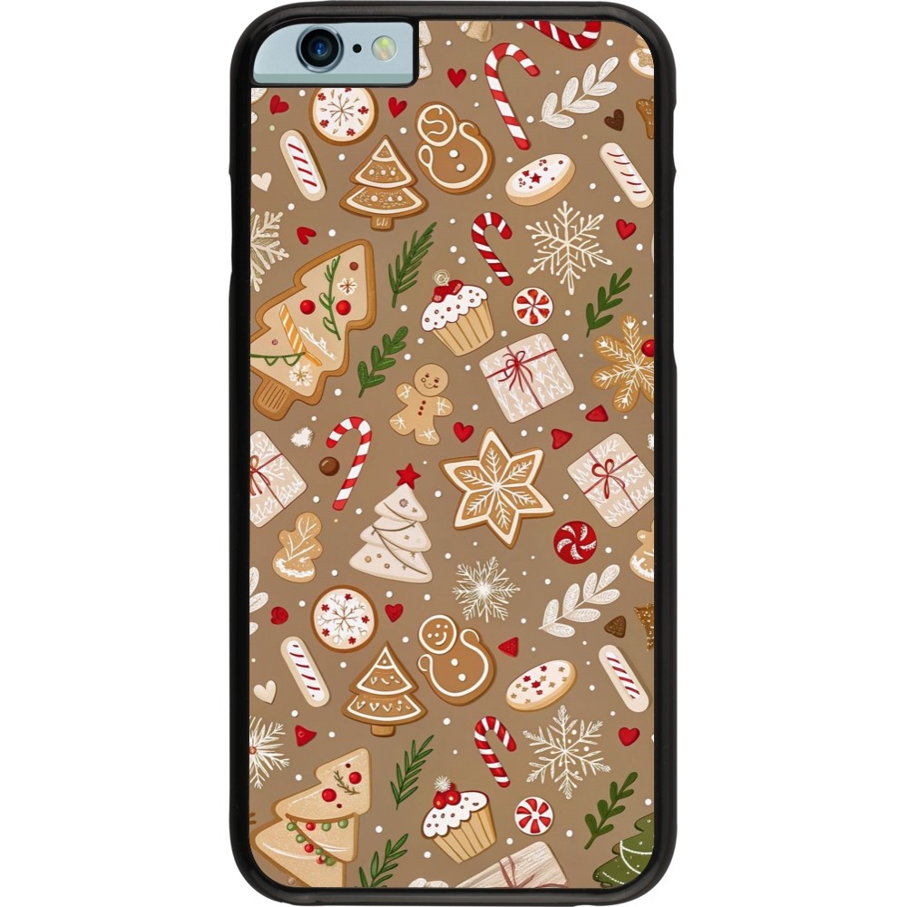 Coque iPhone 6/6s - Christmas 25 Pattern Ginger Cookie
