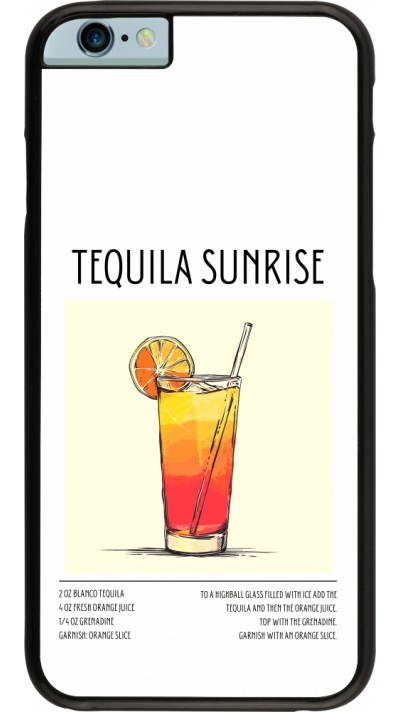 iPhone 6/6s Case Hülle - Cocktail Rezept Tequila Sunrise