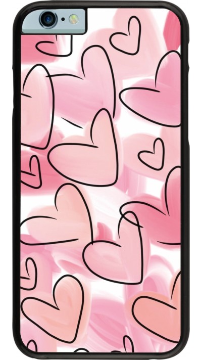 iPhone 6/6s Case Hülle - Easter 2023 pink hearts