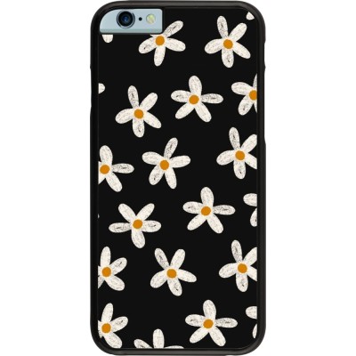 Coque iPhone 6/6s - Easter 2024 white on black flower