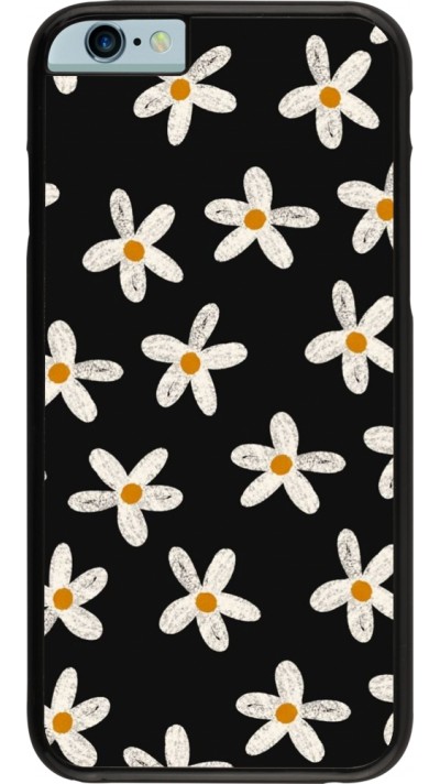 iPhone 6/6s Case Hülle - Easter 2024 white on black flower