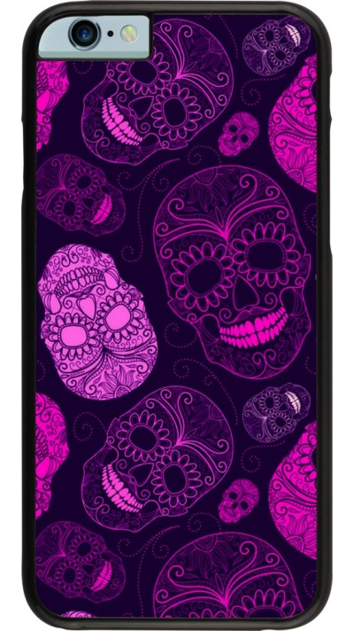 Coque iPhone 6/6s - Halloween 2023 pink skulls