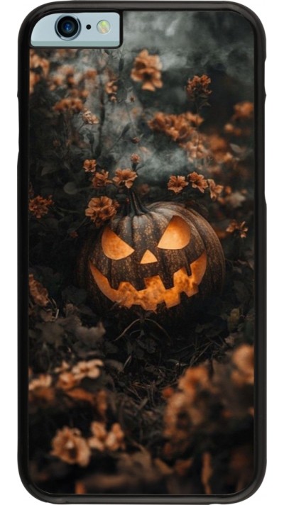 Coque iPhone 6/6s - Halloween 2025 Pumpkin with flowers
