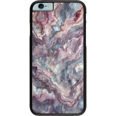 iPhone 6/6s Case Hülle - Violetter silberner Marmor