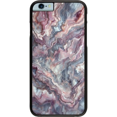 iPhone 6/6s Case Hülle - Violetter silberner Marmor