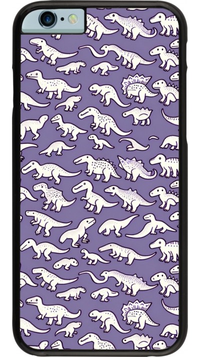 Coque iPhone 6/6s - Mini dino pattern violet